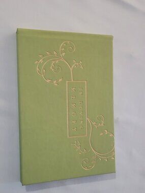 In Loving Memory Memorial Guest Book Hardcover Keepsake Album Unused Green
